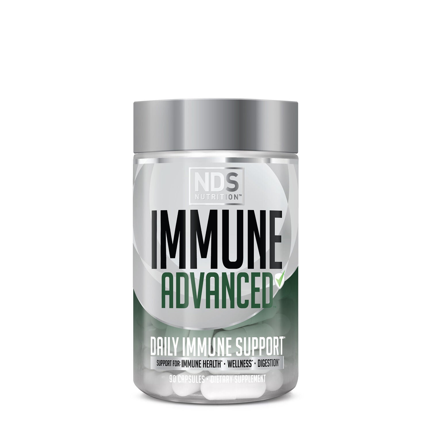NDS Nutrition Immune Advanced Vitamin C Beta Glucan - 90 Capsules (30 Servings)